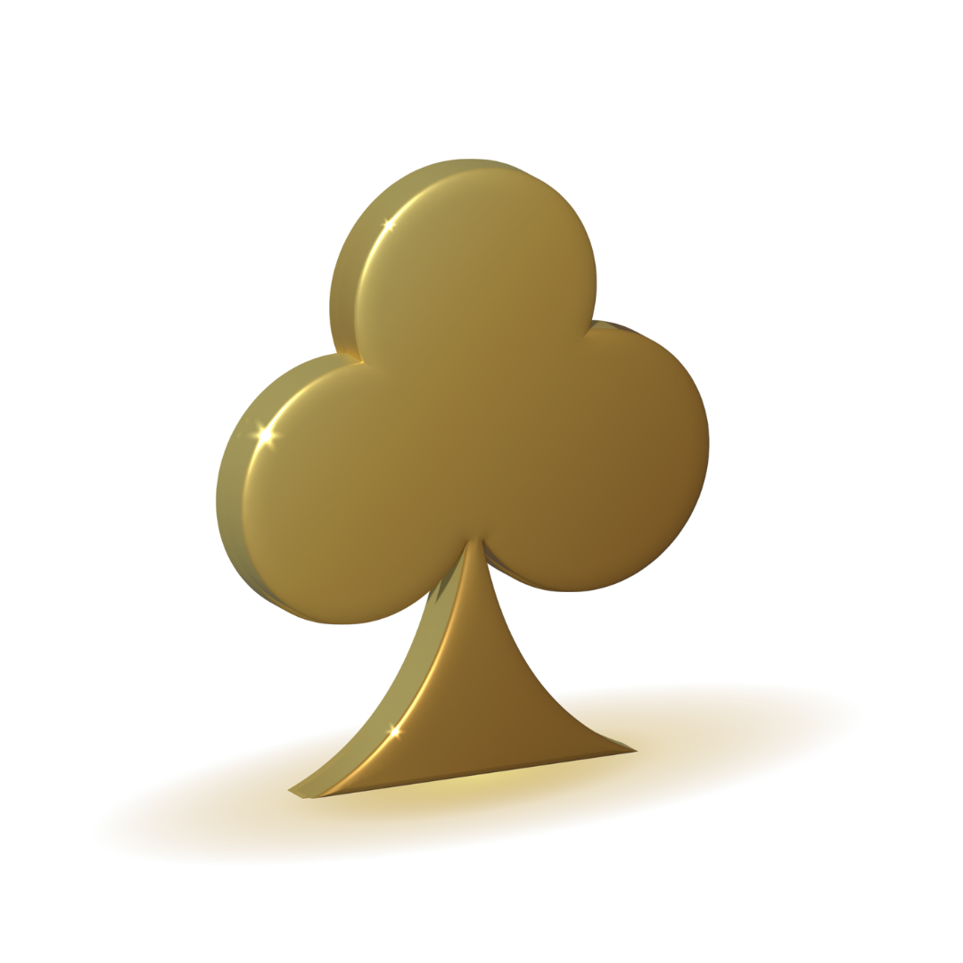 Złota karta trefl - symbol magii Bartini